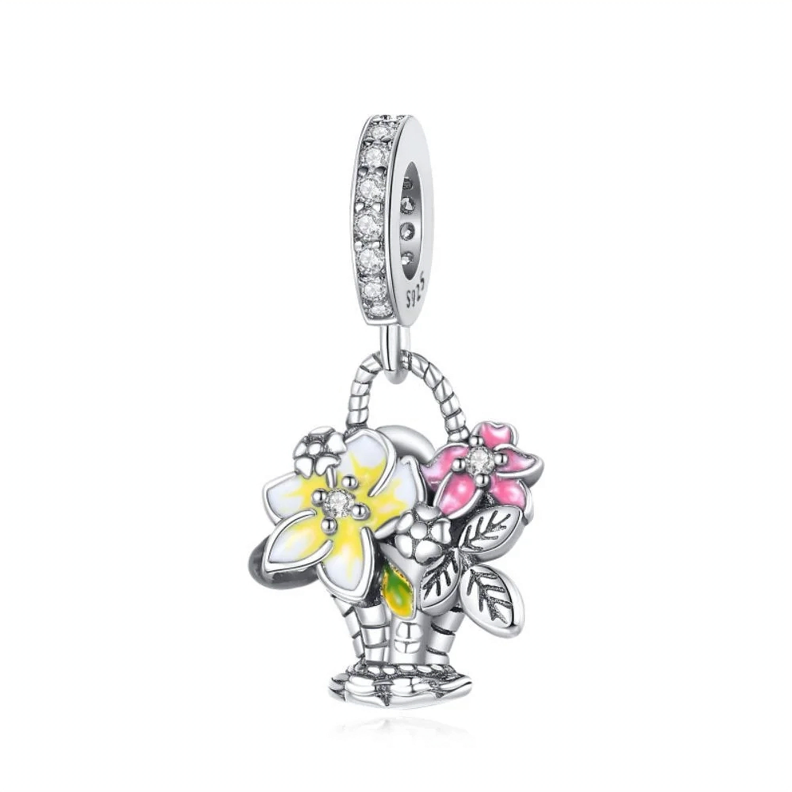 HARMONY FLOWER BASKET CZ (SILVER) PENDANT