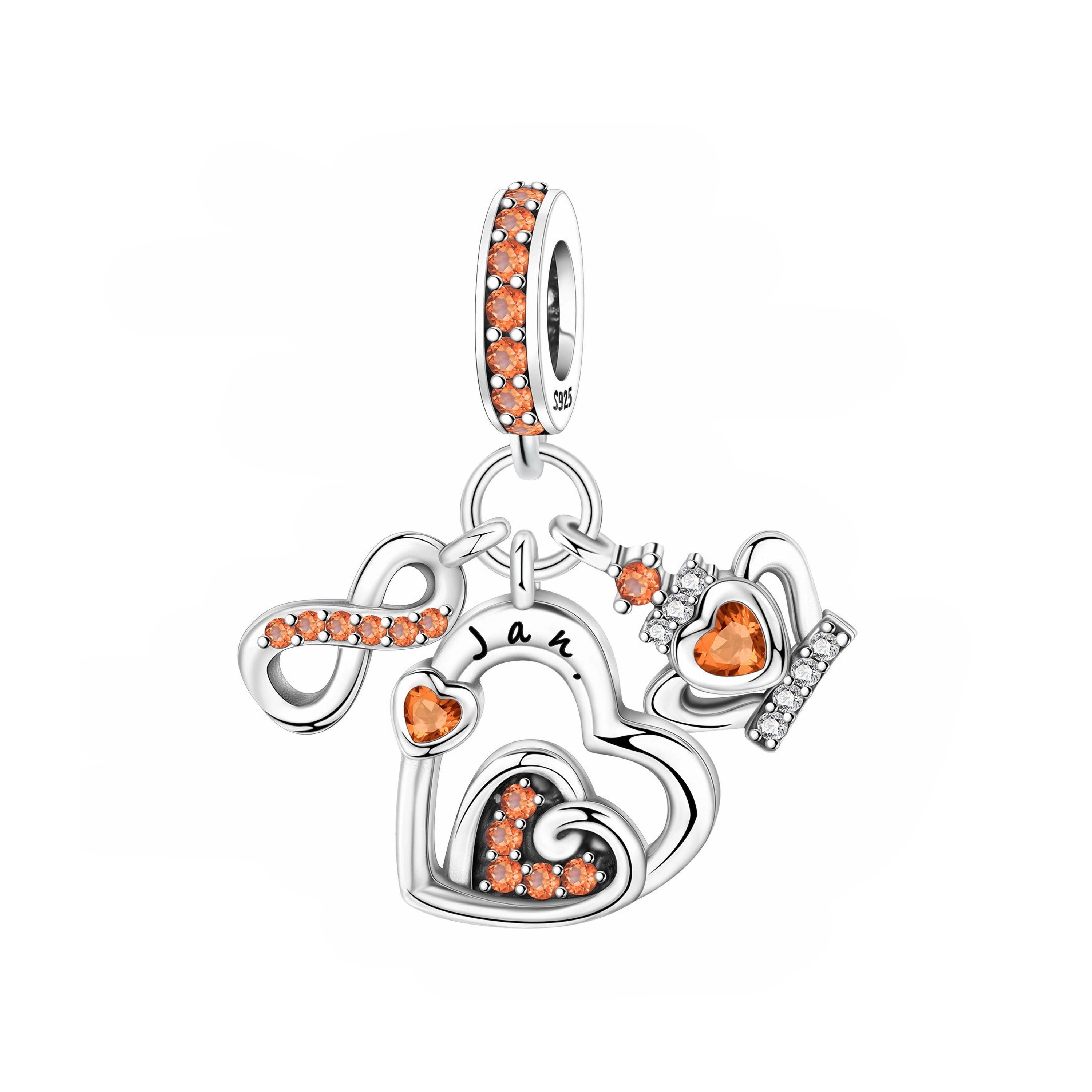 HARMONY LOVE JANUARY BIRTHSTONE CZ (SILVER) PENDANT