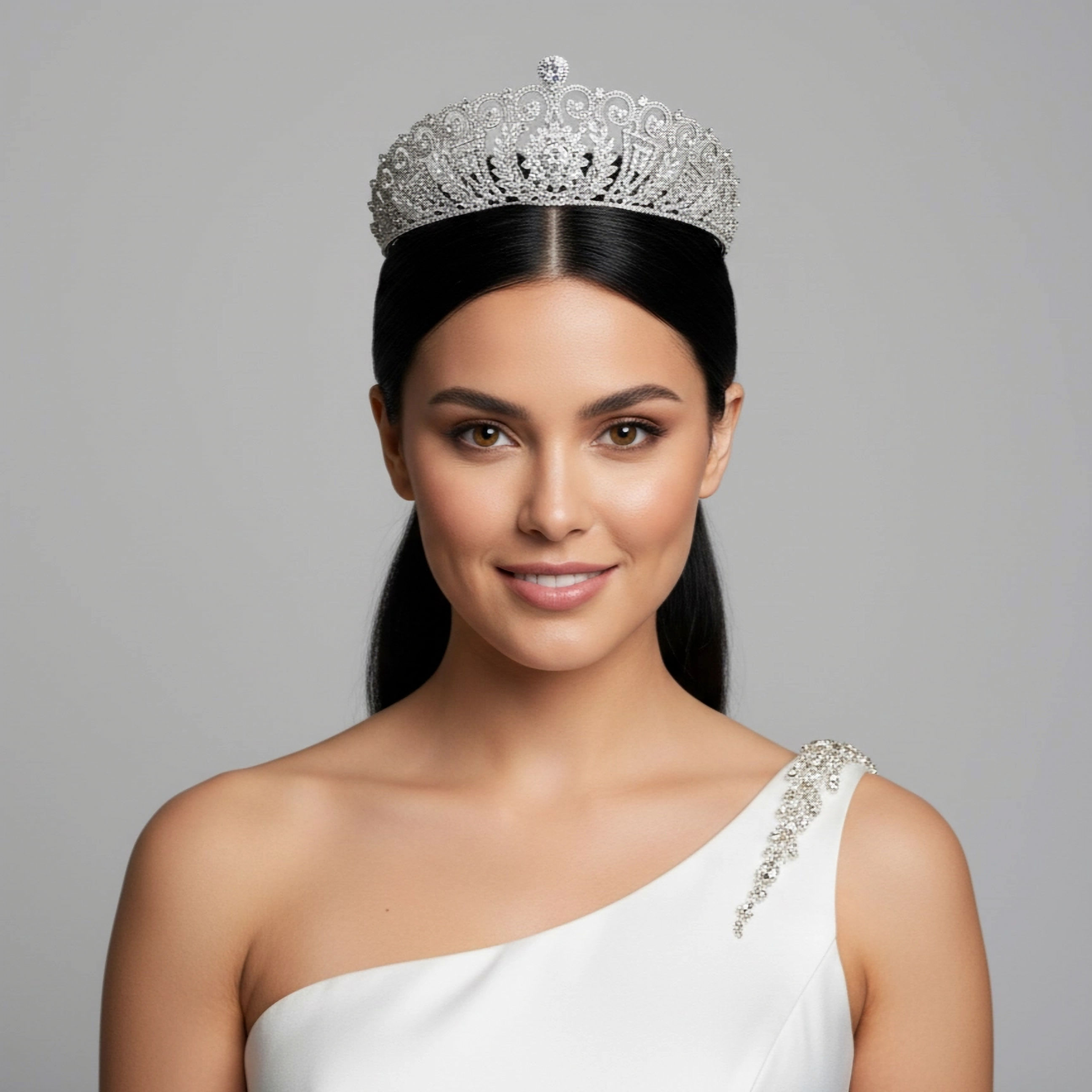 AMBERELLE FLORENCE CZ (SILVER) BRIDAL TIARA
