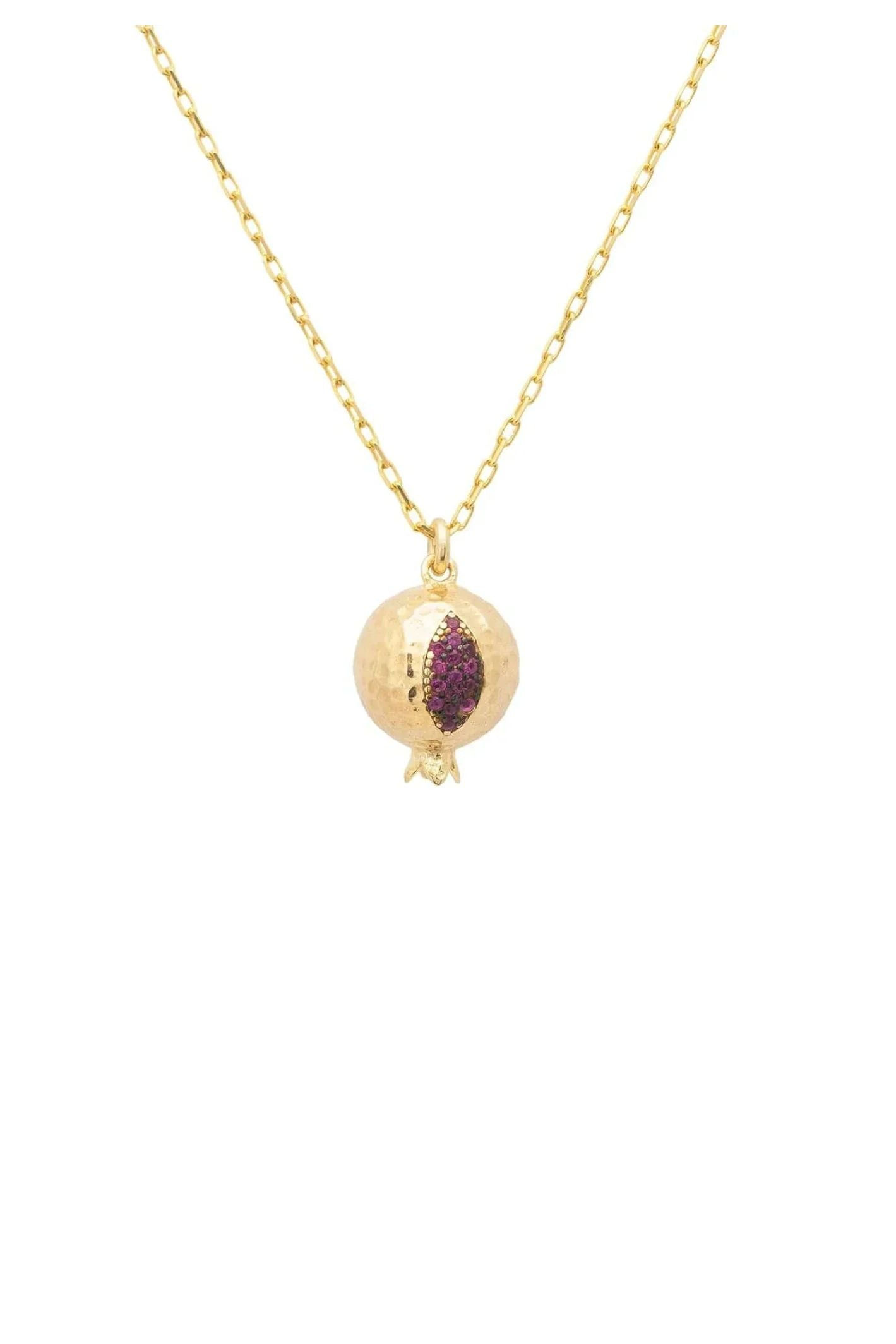 LATELITA POMEGRANATE CHARM (GOLD) PENDANT NECKLACE