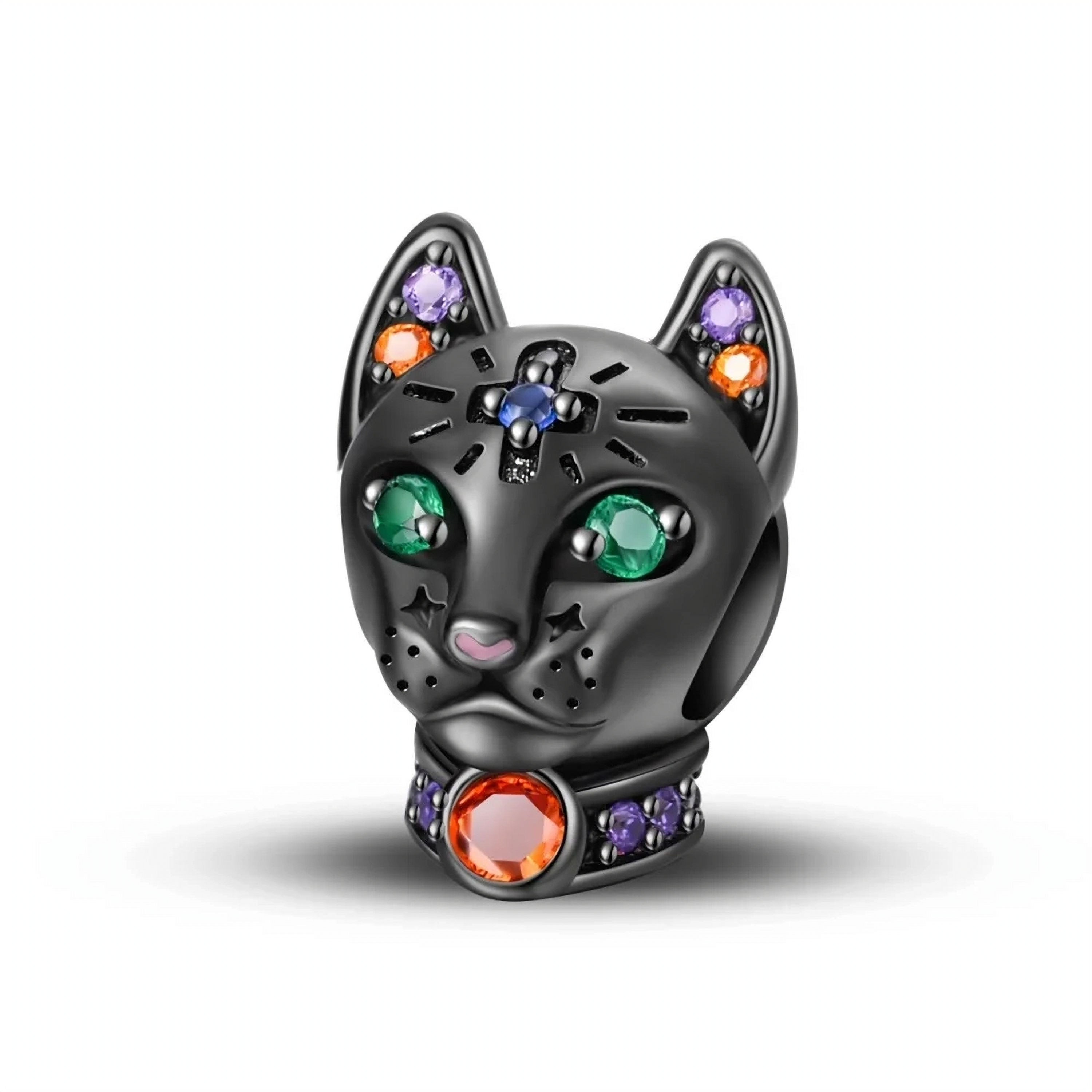 HARMONY EGYPTION CAT CZ (BLACK GOLD) CHARM