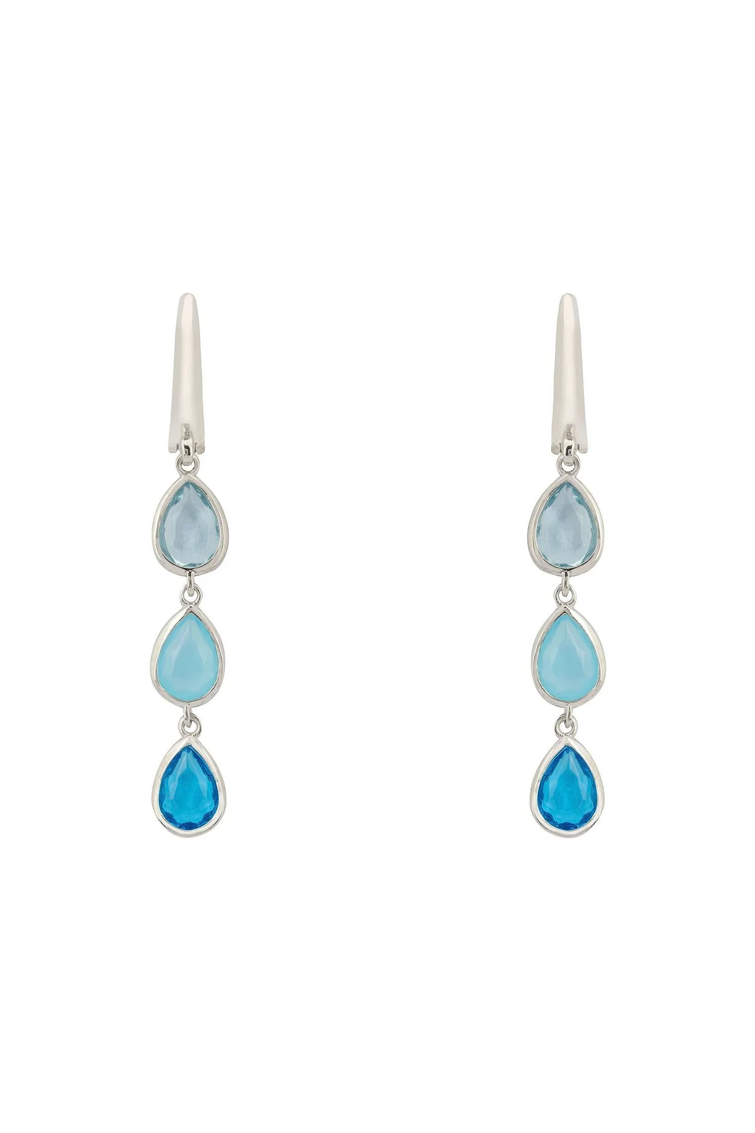 Latelita The Blues Sardinia Triple Teardrop (S) Drop Earrings