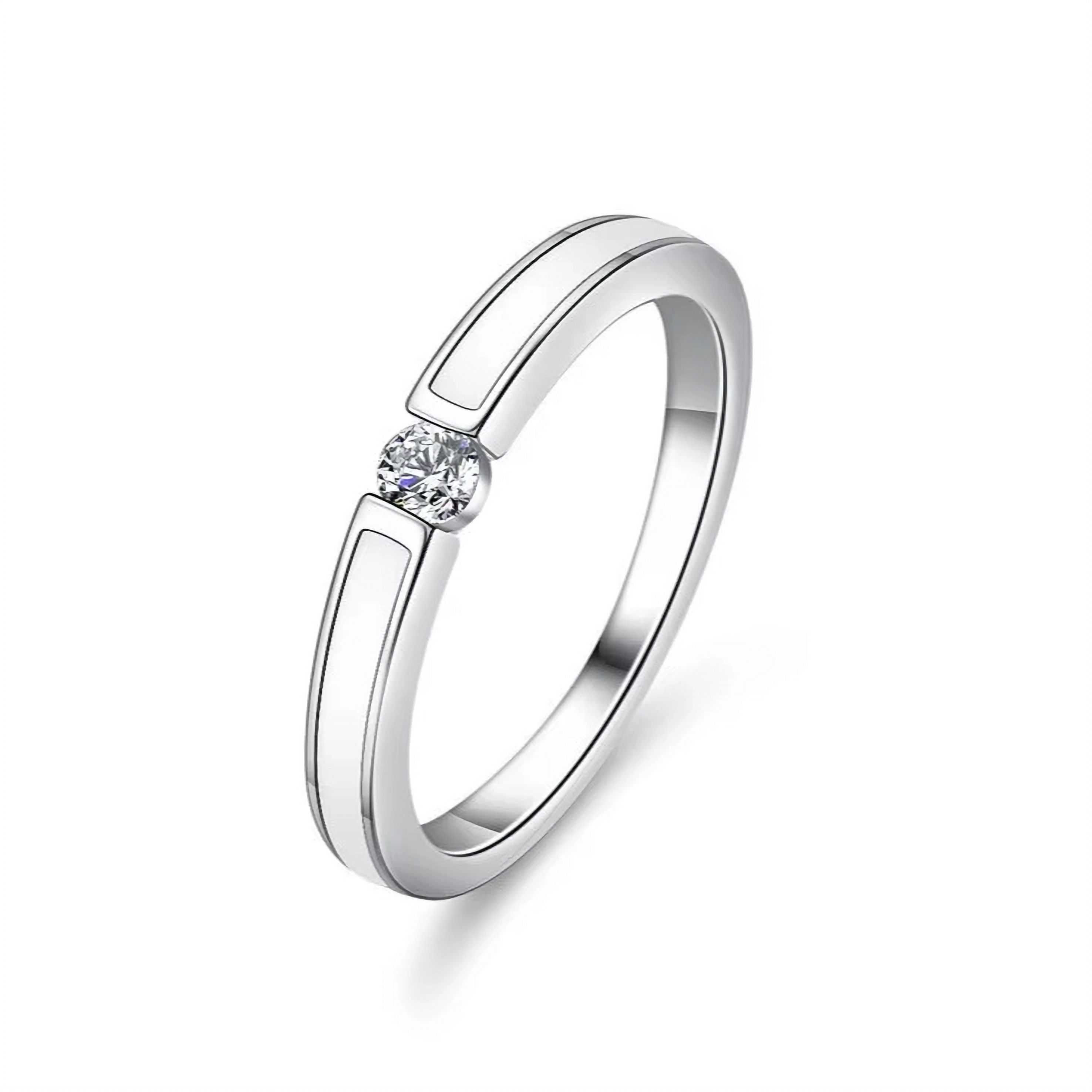 CELINA LEONETTA MOISSANITE (WHITE GOLD) RING