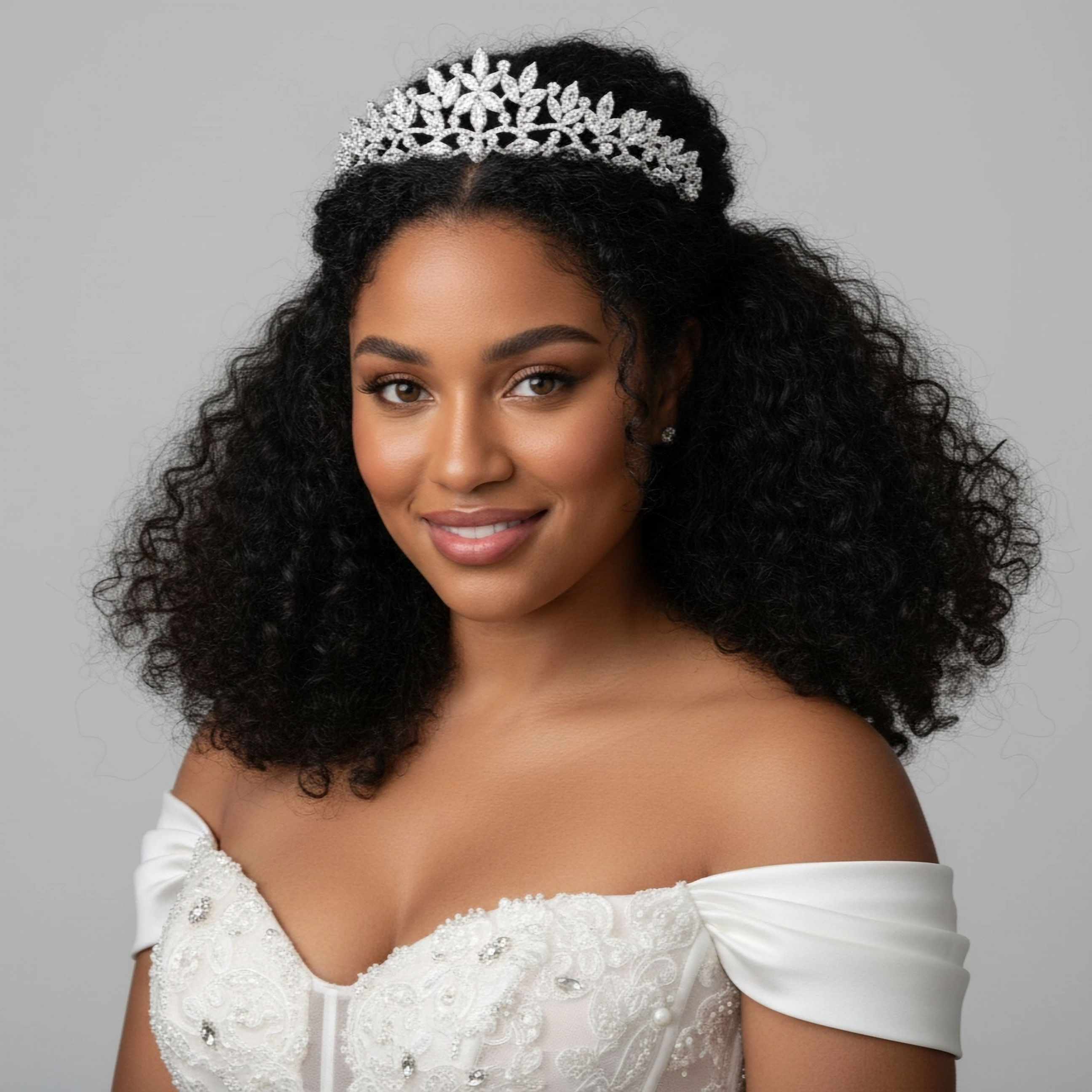 AMBERELLE VICTORIA CZ (SILVER) BRIDAL TIARA