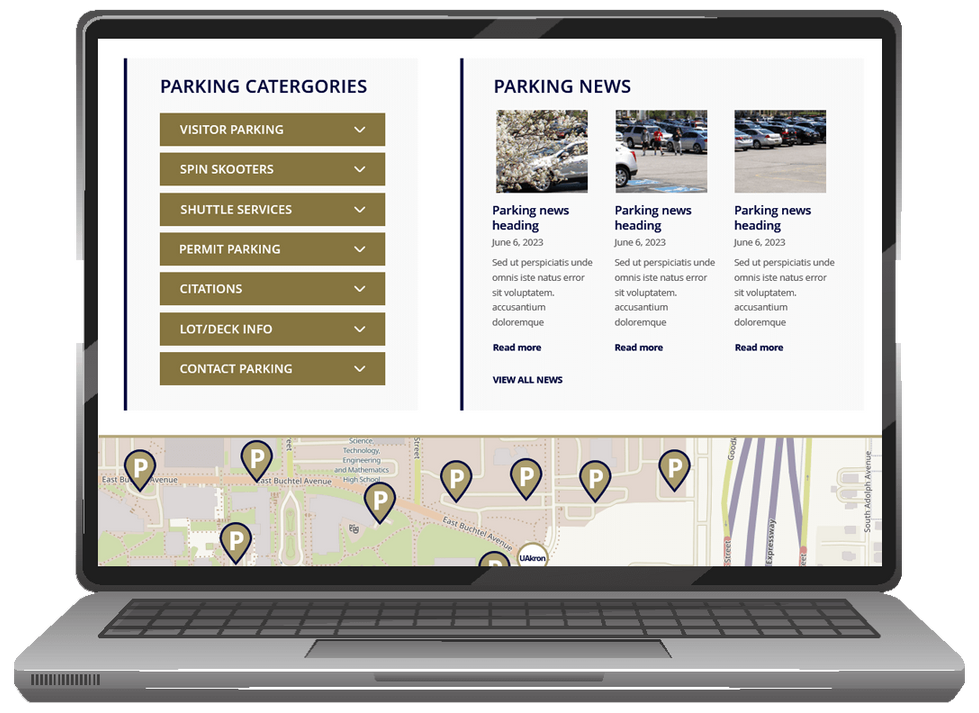UAkron Parking Categories and News