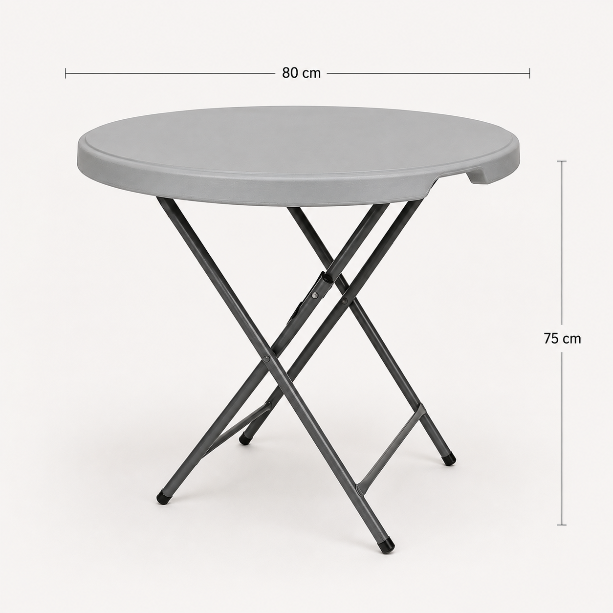 Round Grey Folding Table
