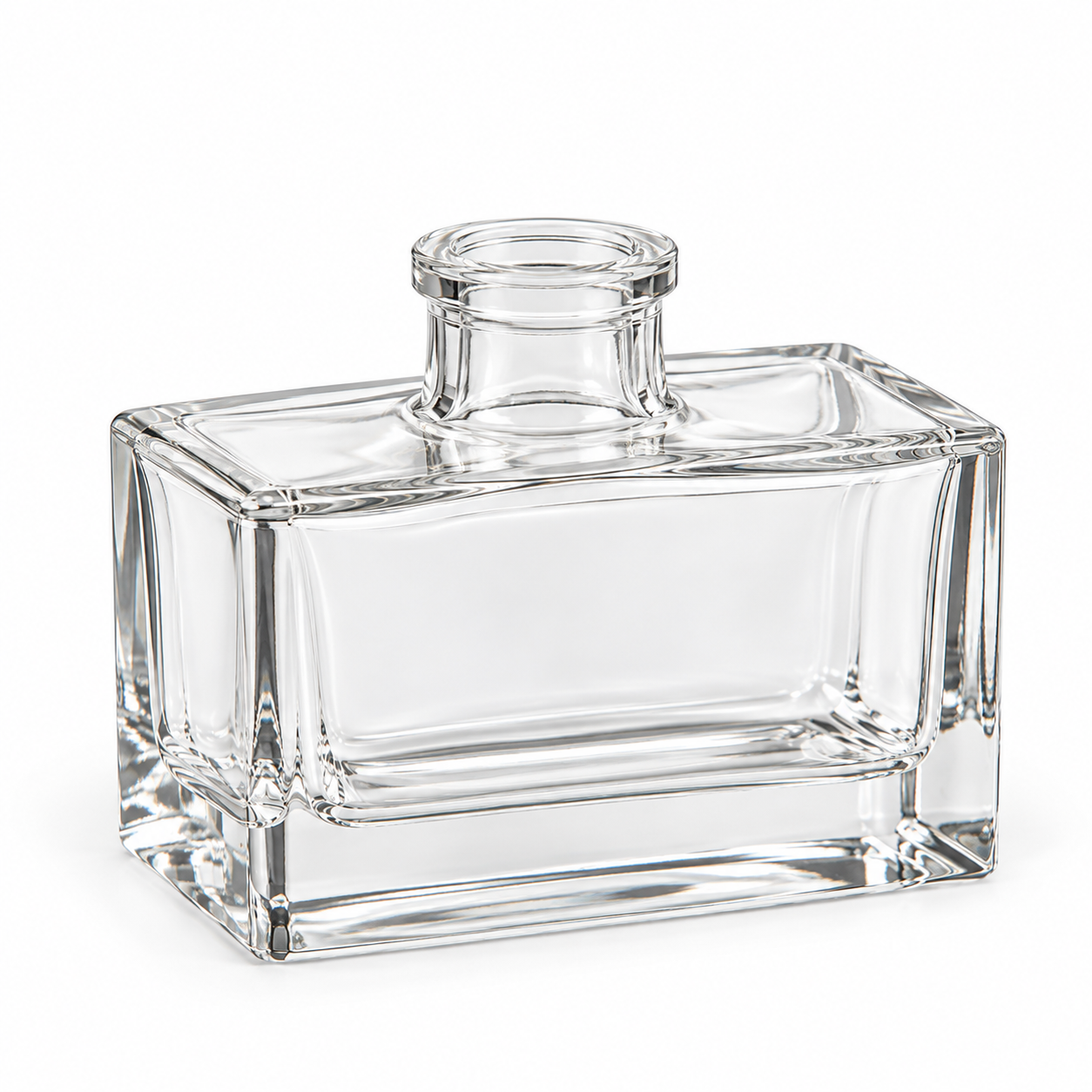 Clear Glass Rectangular Bud Vase