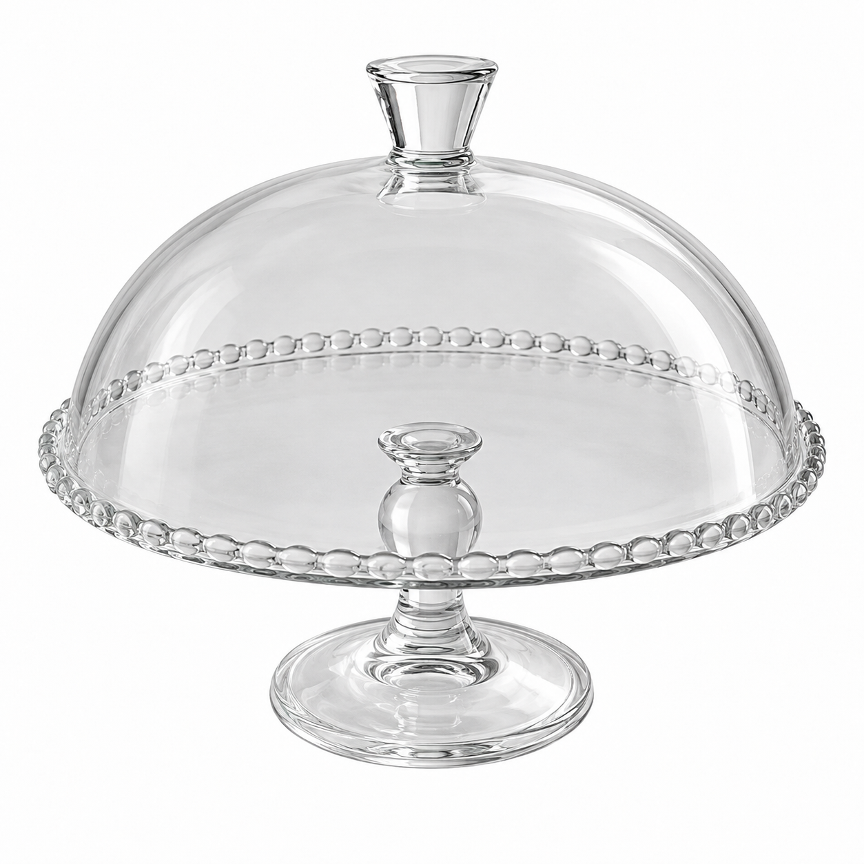 Glass Cake Stand with Dome