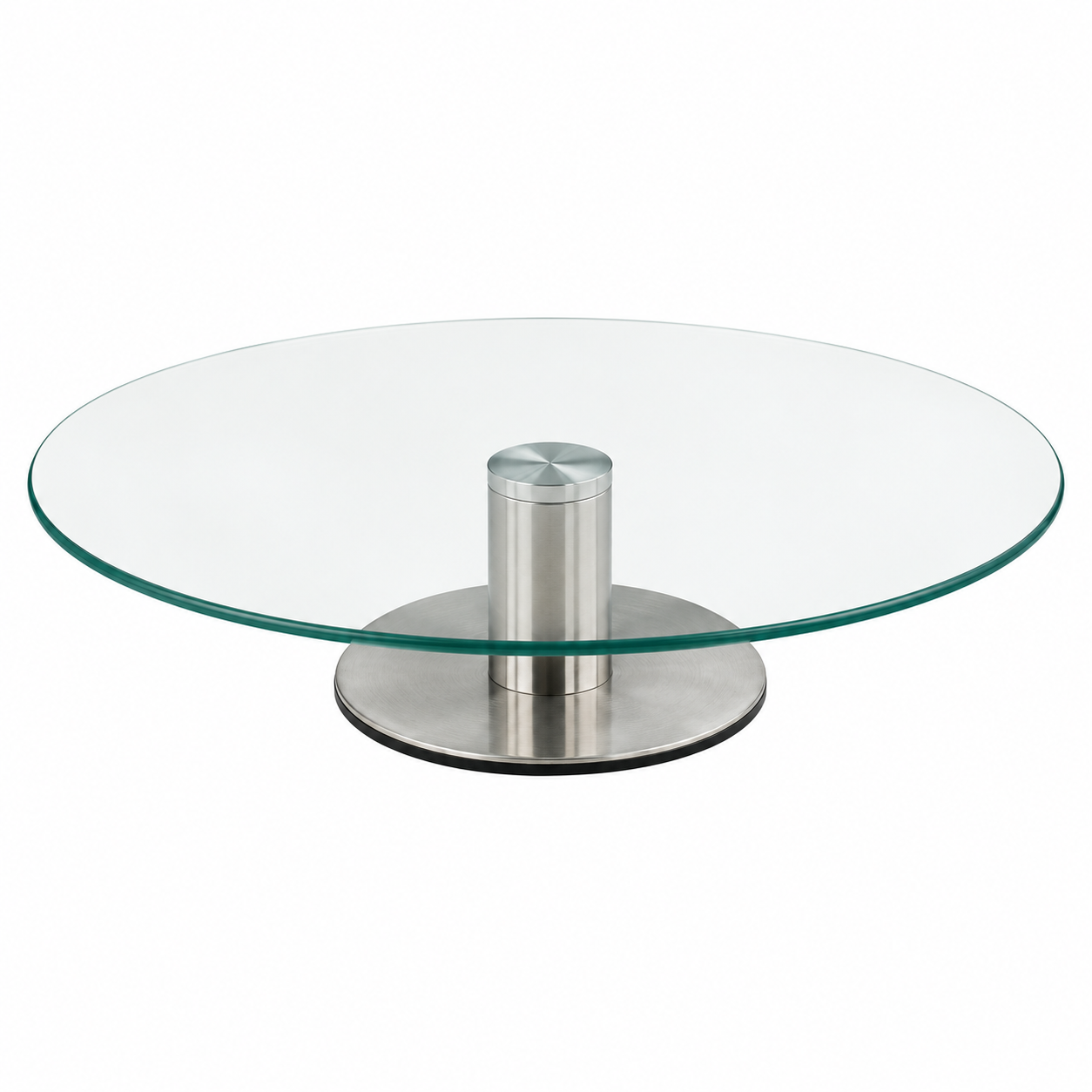 Round Glass Display Stand with Metal Base