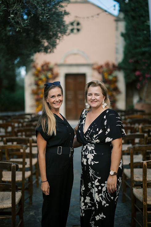 Annika & Caroline from moments weddings & events at Agreco Farm Crete, Greece.
