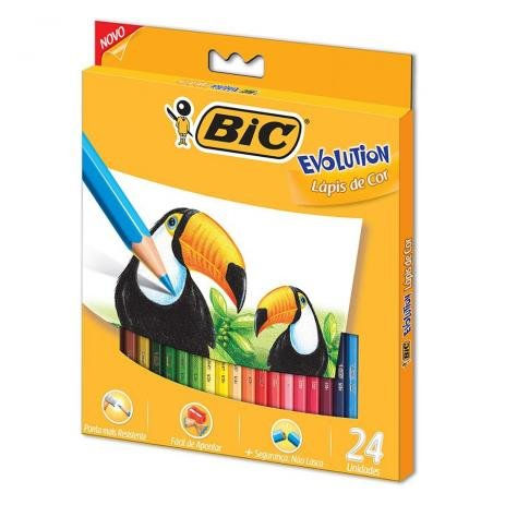 Lápis de Cor Evolution 24 cores - BIC