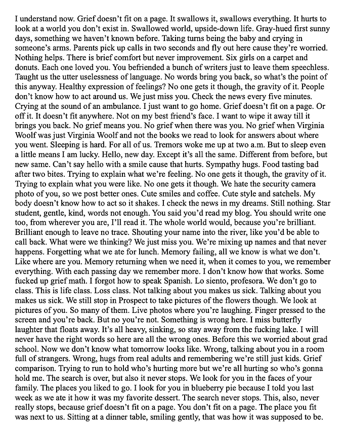 Lauren Blackburn (TW: suicide)