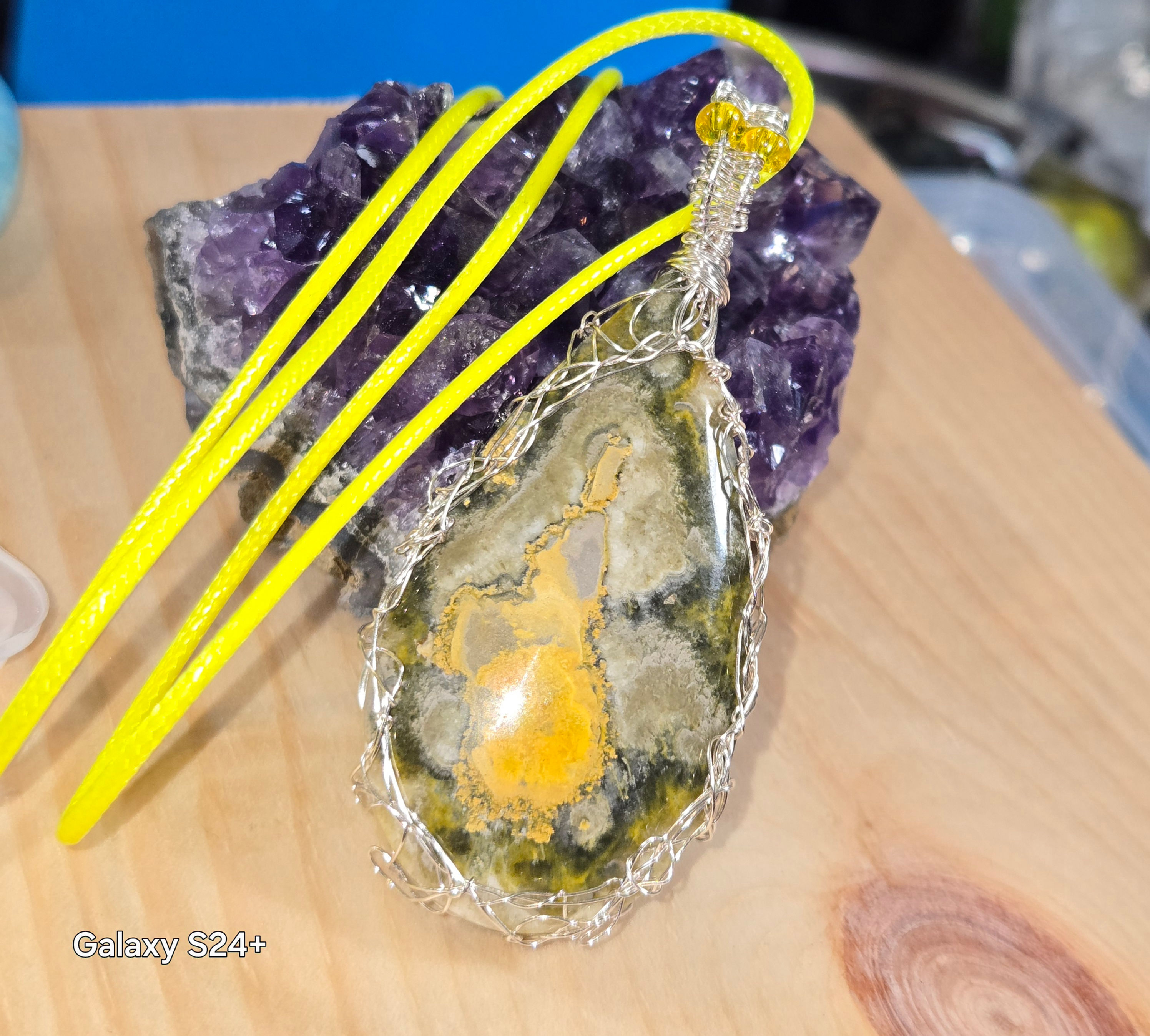 Bee's Kiss Honeycomb Pendant