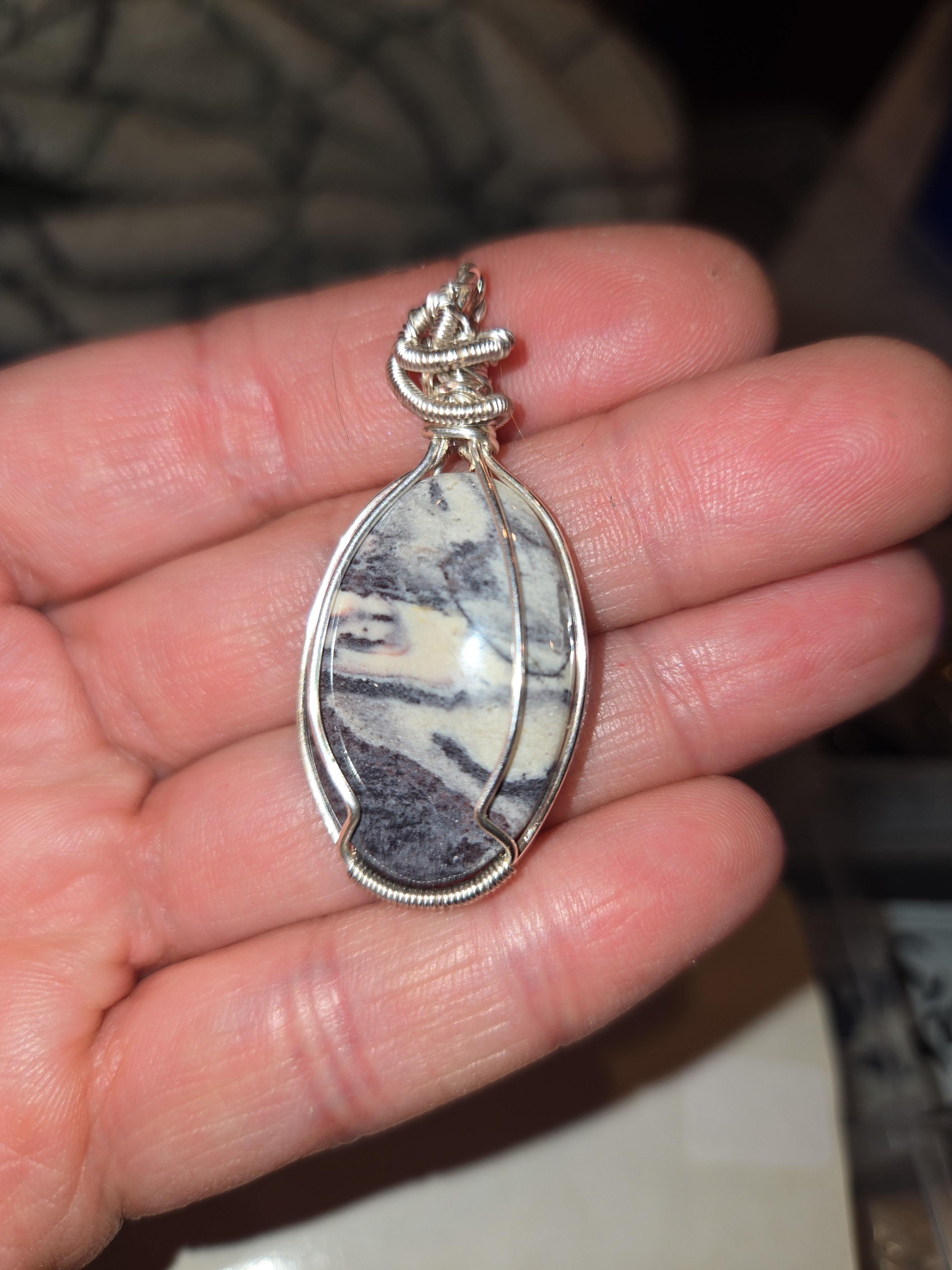 Zebra Jasper "Pathfinder" Pendant — One-of-a-Kind Creation