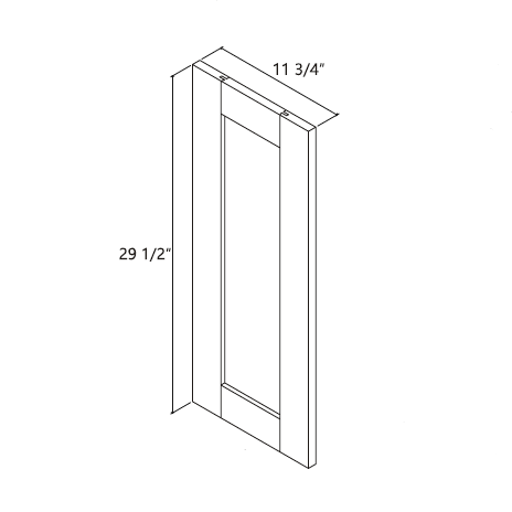 AL Wall dummy door (12 15 30 36 42 49) off white raised panel RTA