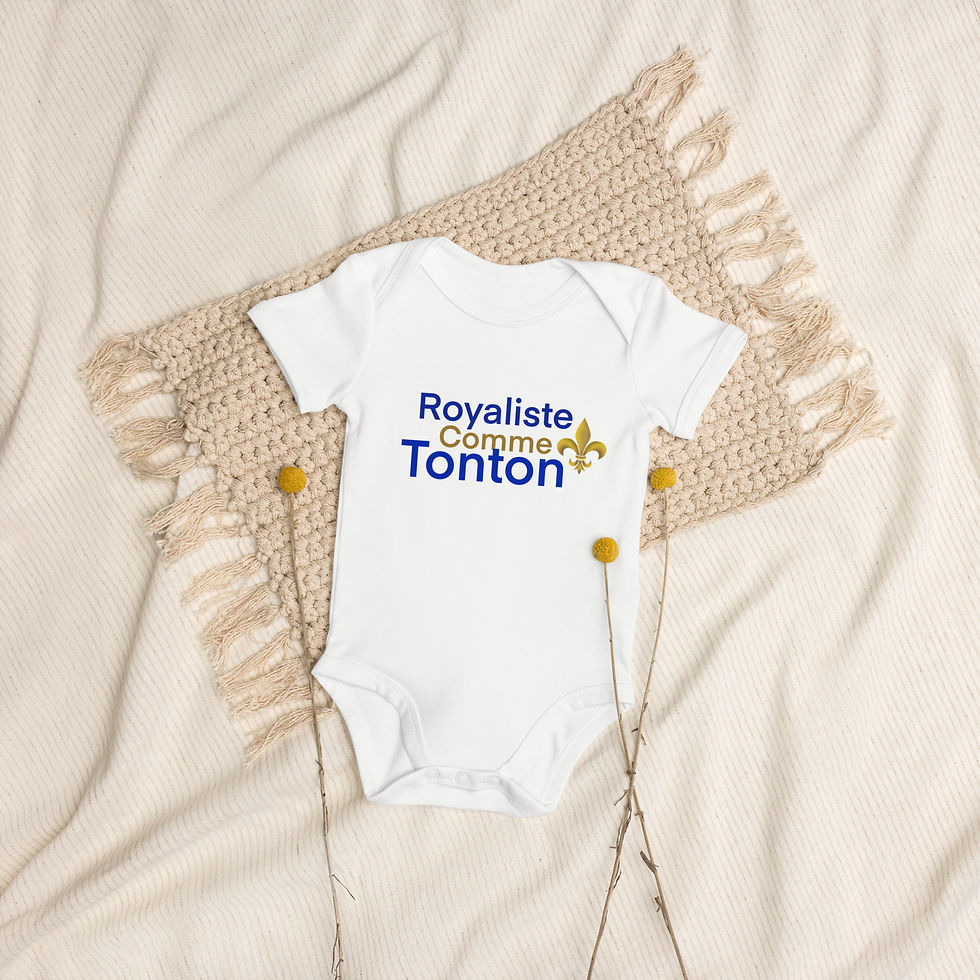 Miniature : Royaliste comme TONTON - Body en coton bio bébé