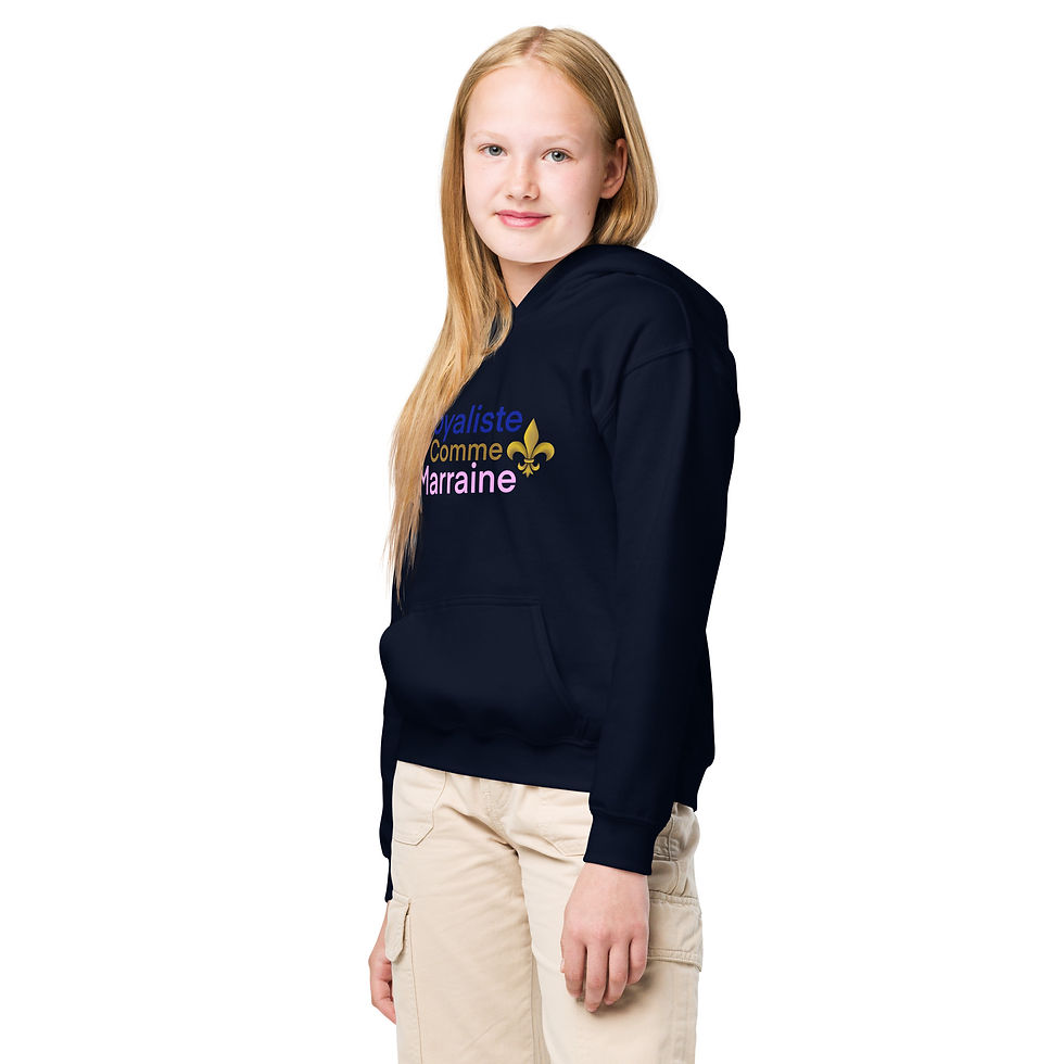 Miniature : Royaliste comme MARRAINE - Sweat à capuche épais pour les jeunes