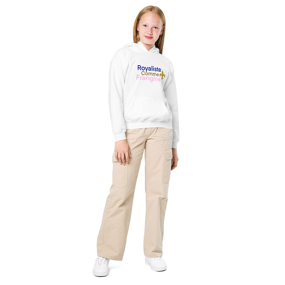 Miniature : Royaliste comme FRANGINE - Sweat à capuche épais pour les jeunes