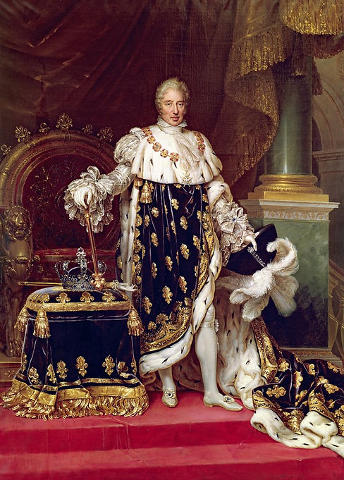 Paulin Jean Baptiste Guerin - Portrait of Charles X (1757-1836) in Coronation Robes 1827
