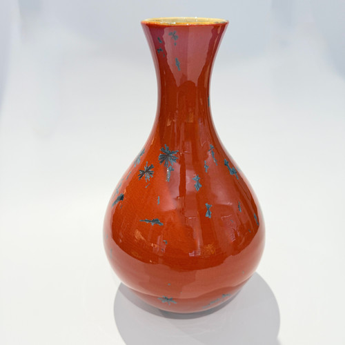 Rust Red Vase Rust Red Crystalline Vase, Hand Thrown, Porcelain | Herries Pottery