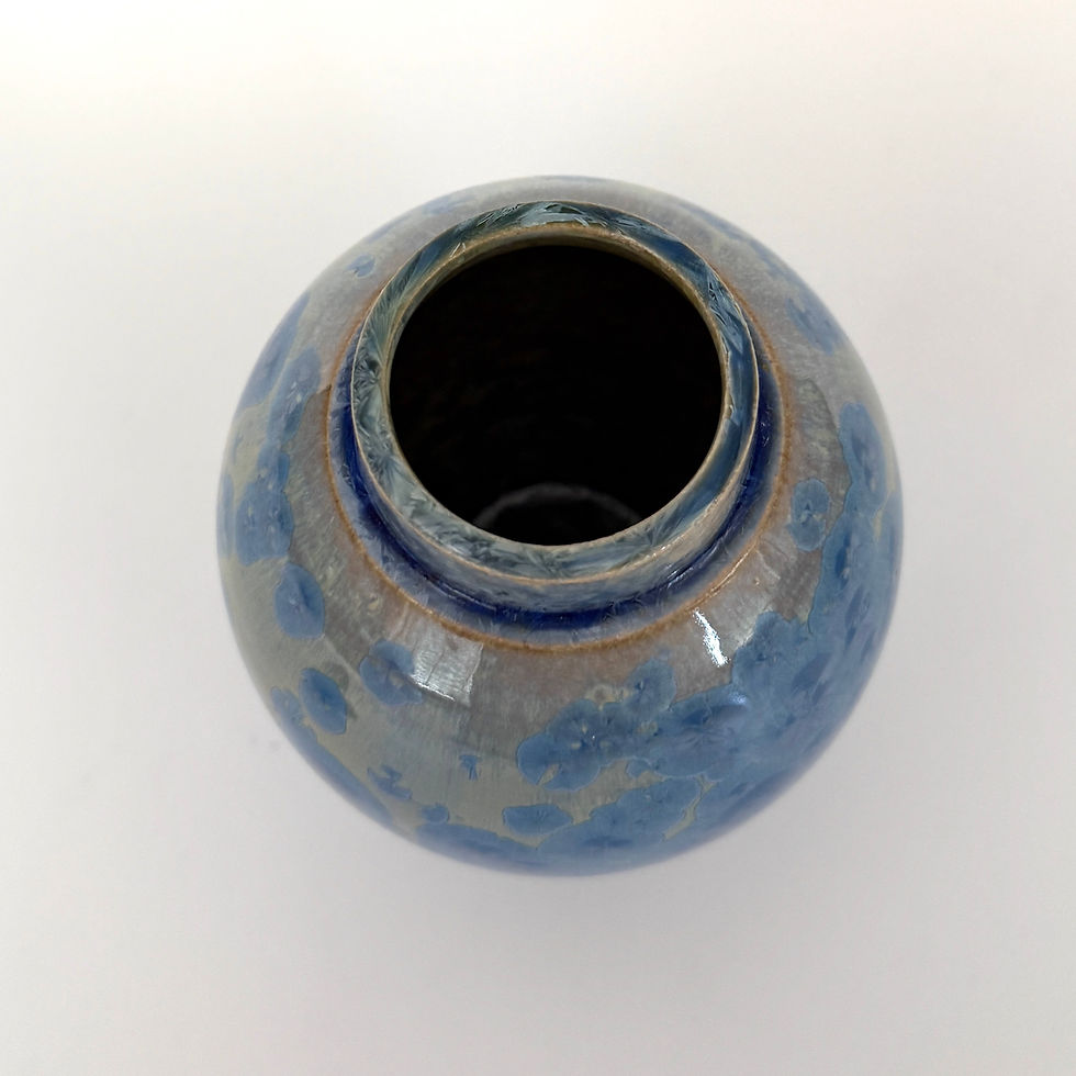 Thumbnail: Blue Crystalline Glazed Lidded Jar