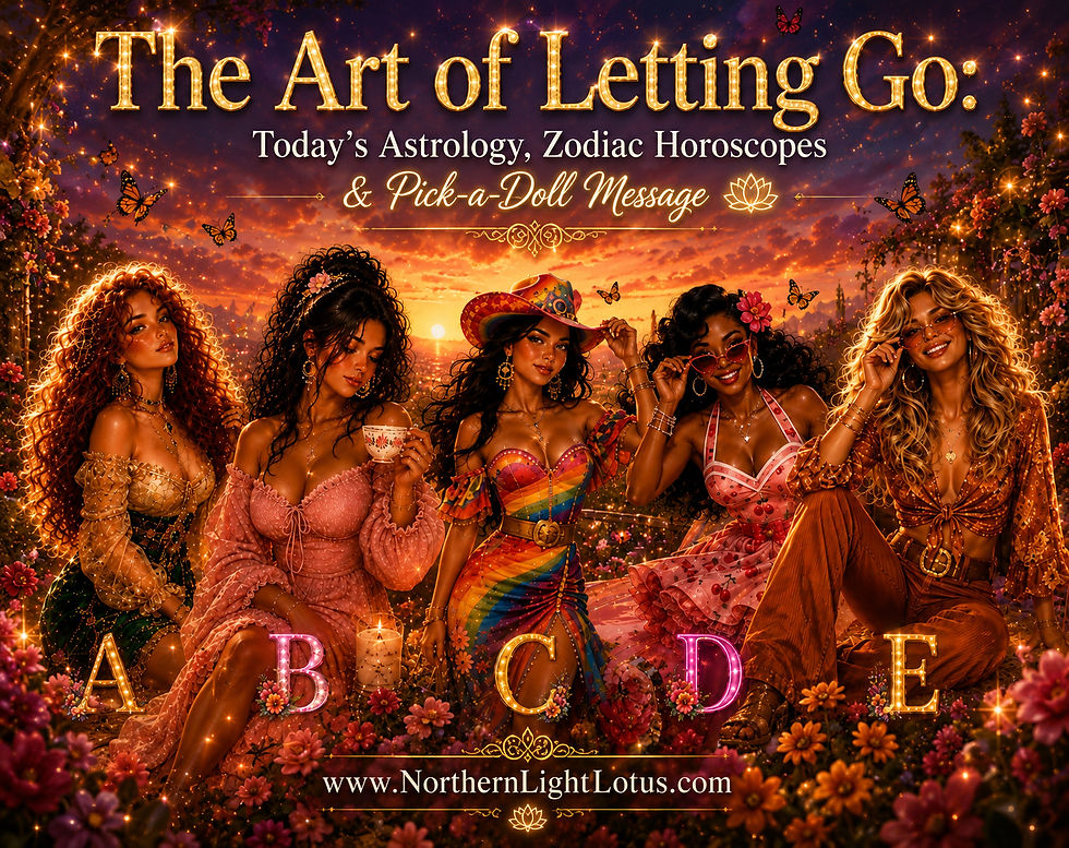 The Art of Letting Go: Today’s Astrology, Zodiac Horoscopes & Pick-a-Doll Message