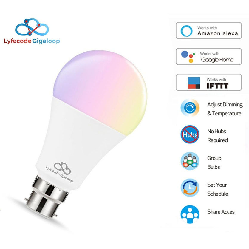 Thumbnail: Lyfecode Gigaloop Smart LED Bulb -WiFi, Alexa, Google Assistant Enabled