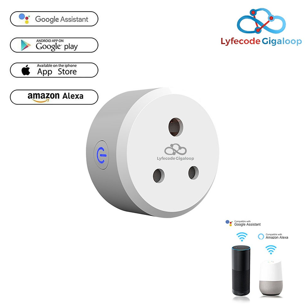 Thumbnail: Lyfecode Gigaloop- Smart Plug 10A, WiFi, Alexa Google Home Enabled