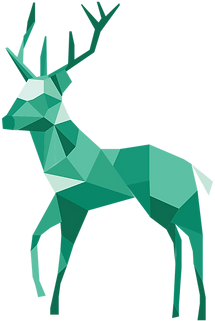 Green Reindeer Large