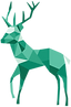 Green Reindeer Large
