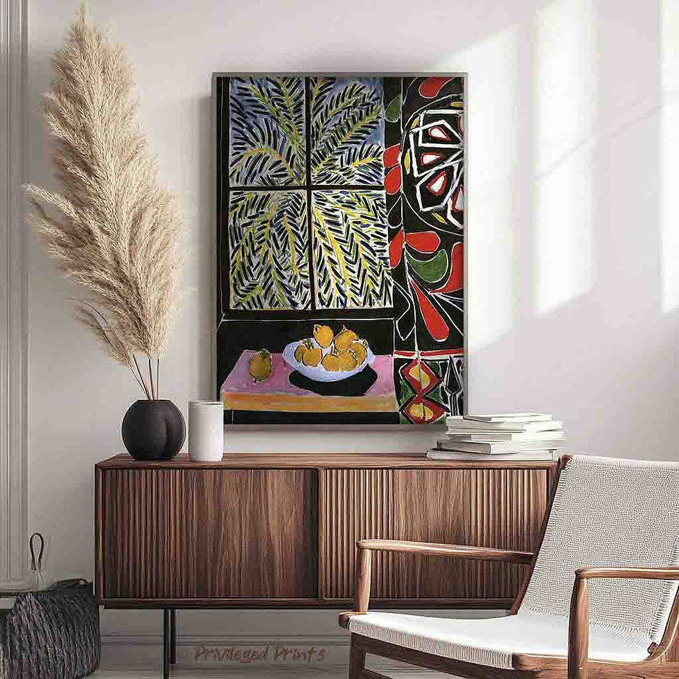 Interior Egyptian Curtain Matisse art print French Fauvism exotic interior bold patterns colourist home decor