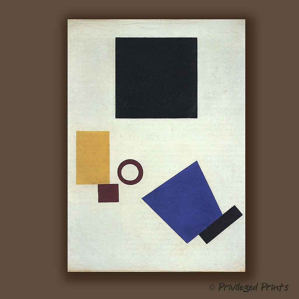 Kazimir Malevich Suprematism Self-Portrait Two Dimensions revolutionary geometric identity art print