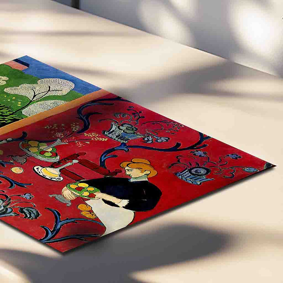 Thumbnail: Matisse Harmony in Red interior art print French Fauvism bold red room decorative patterns wall decor interior design