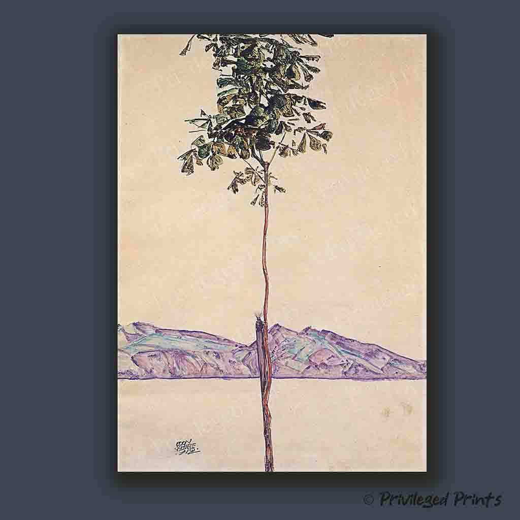 Egon Schiele : Chestnut Trees at Lake Constance