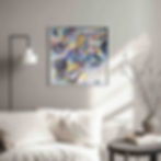 Kandinsky abstract expressionist improvisation with explosive colours, organic forms and gestural painting technique