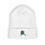 Thumbnail: Embroidered Rose Patch Cuffed Beanie — Classic Black Knit Hat