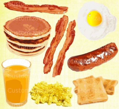 Arranged Food and Objects