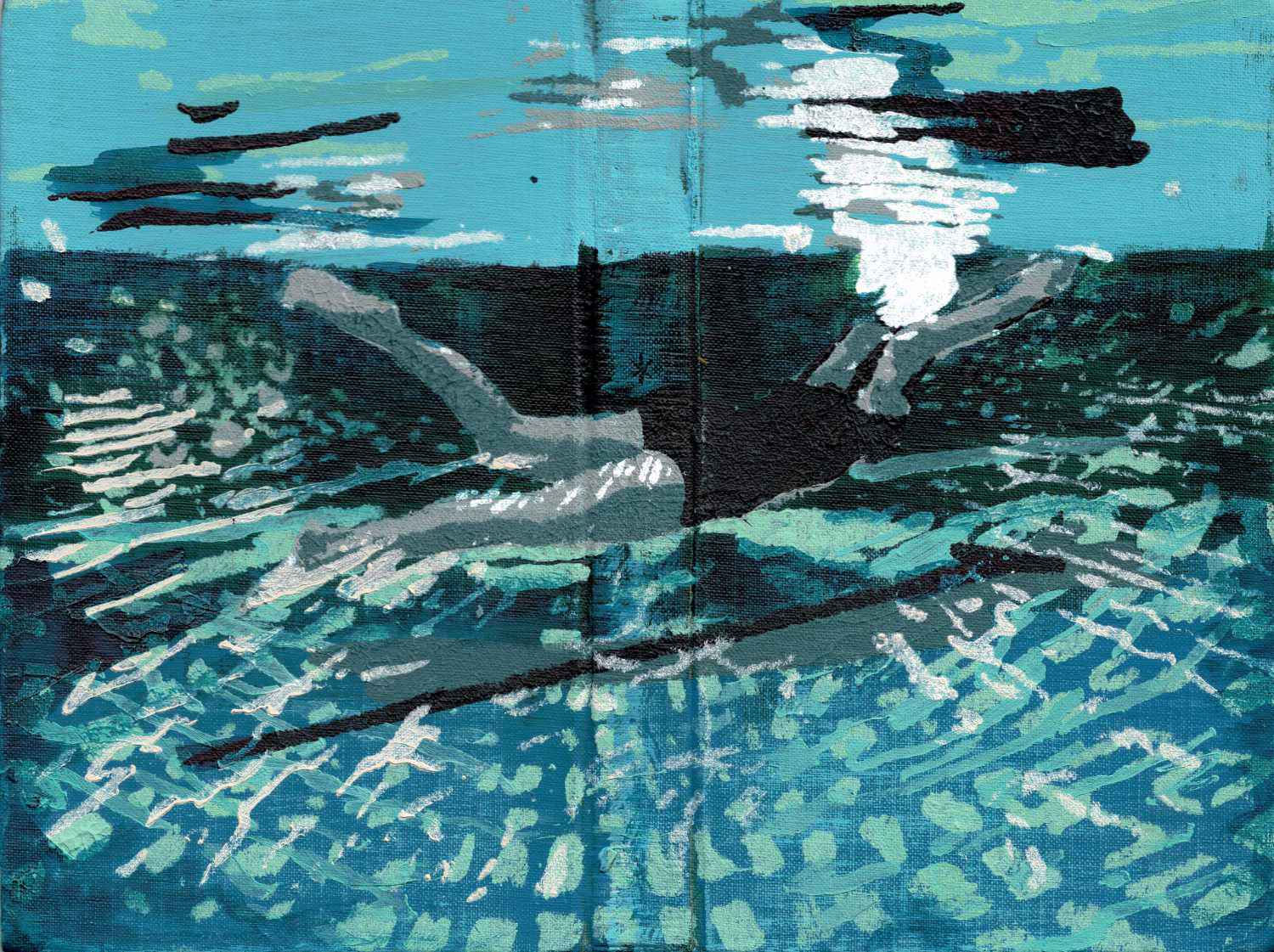 Between two worlds on a found book cover