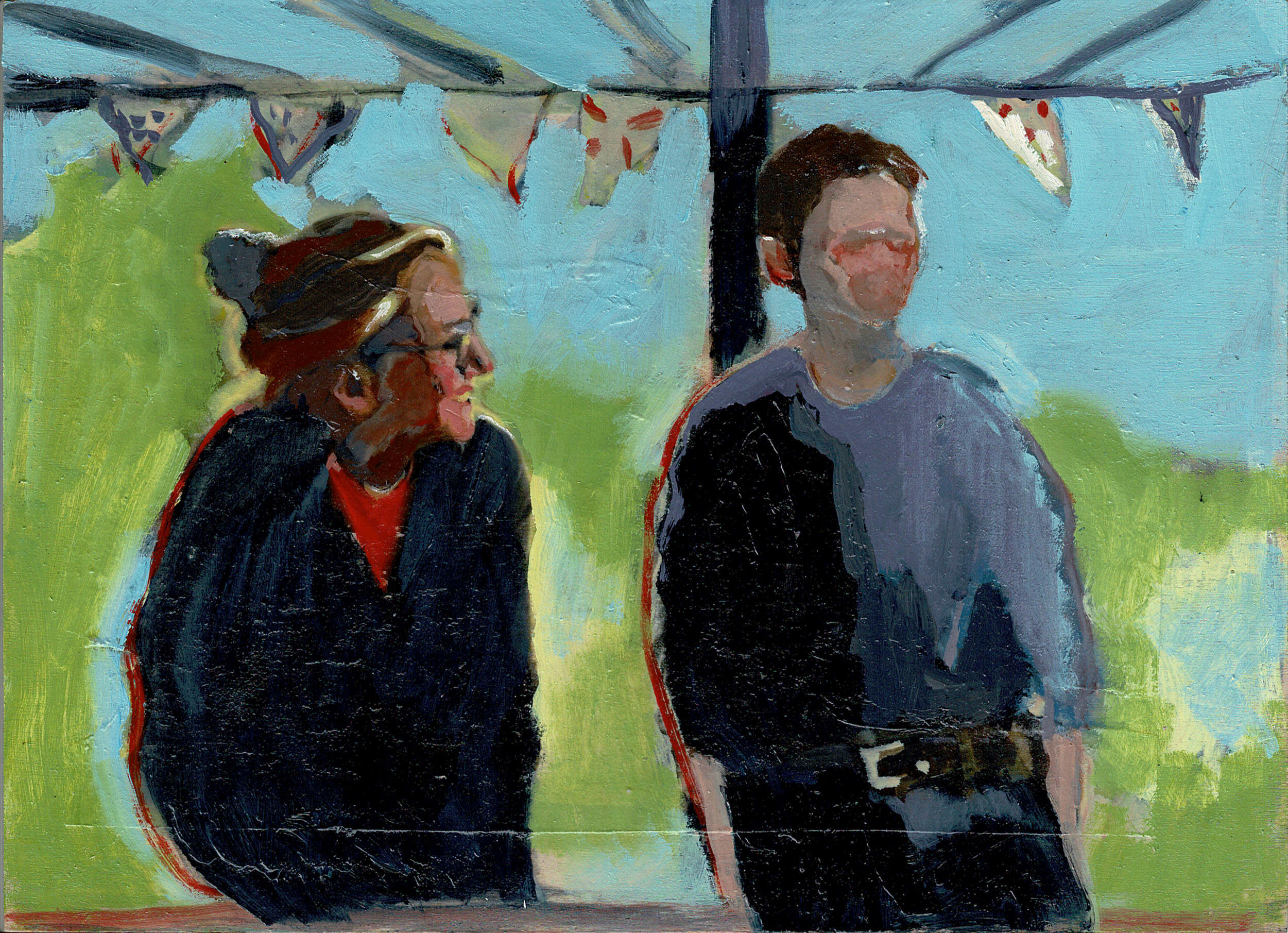 Triscia and Andrew in the Hut