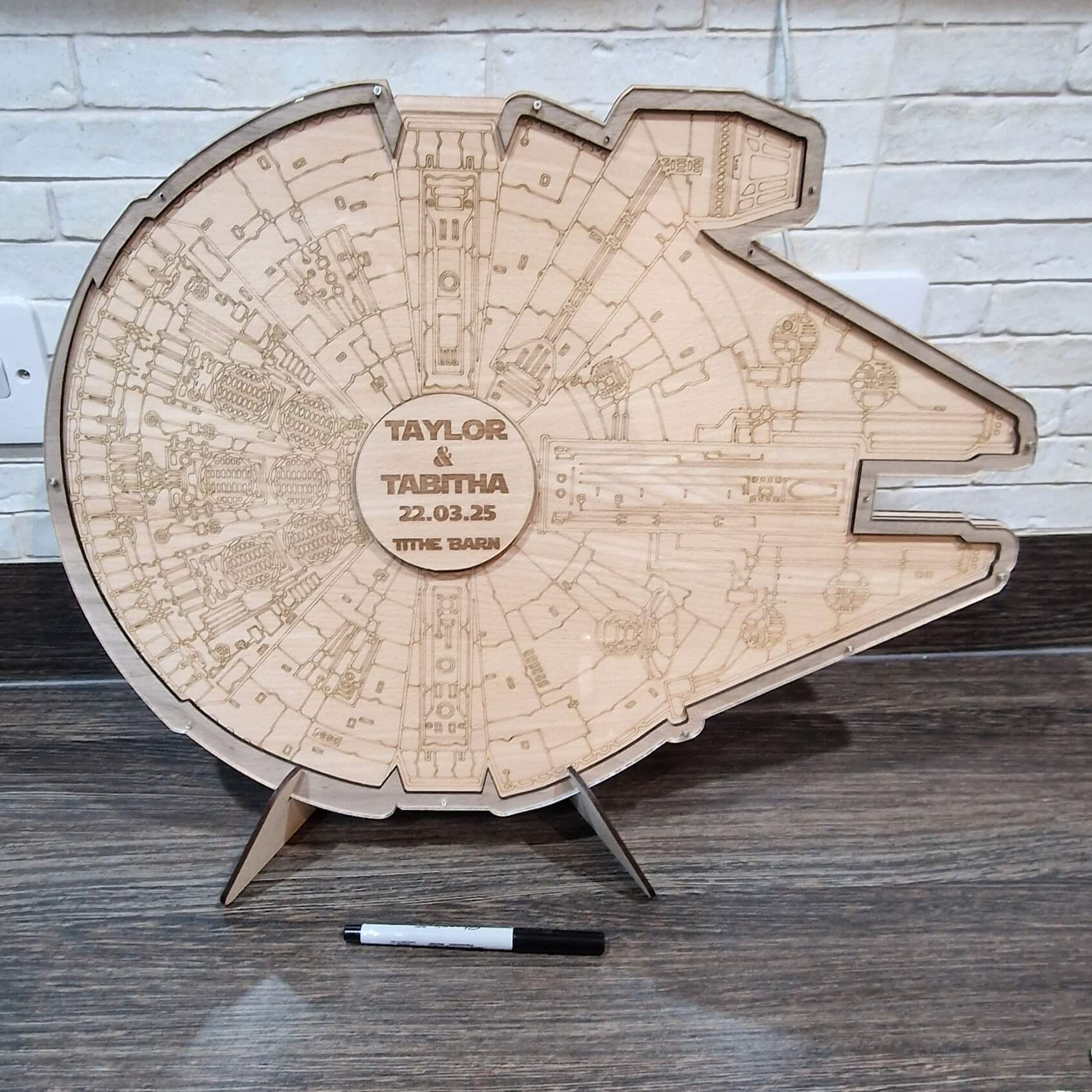 Star wars themed wedding guest book