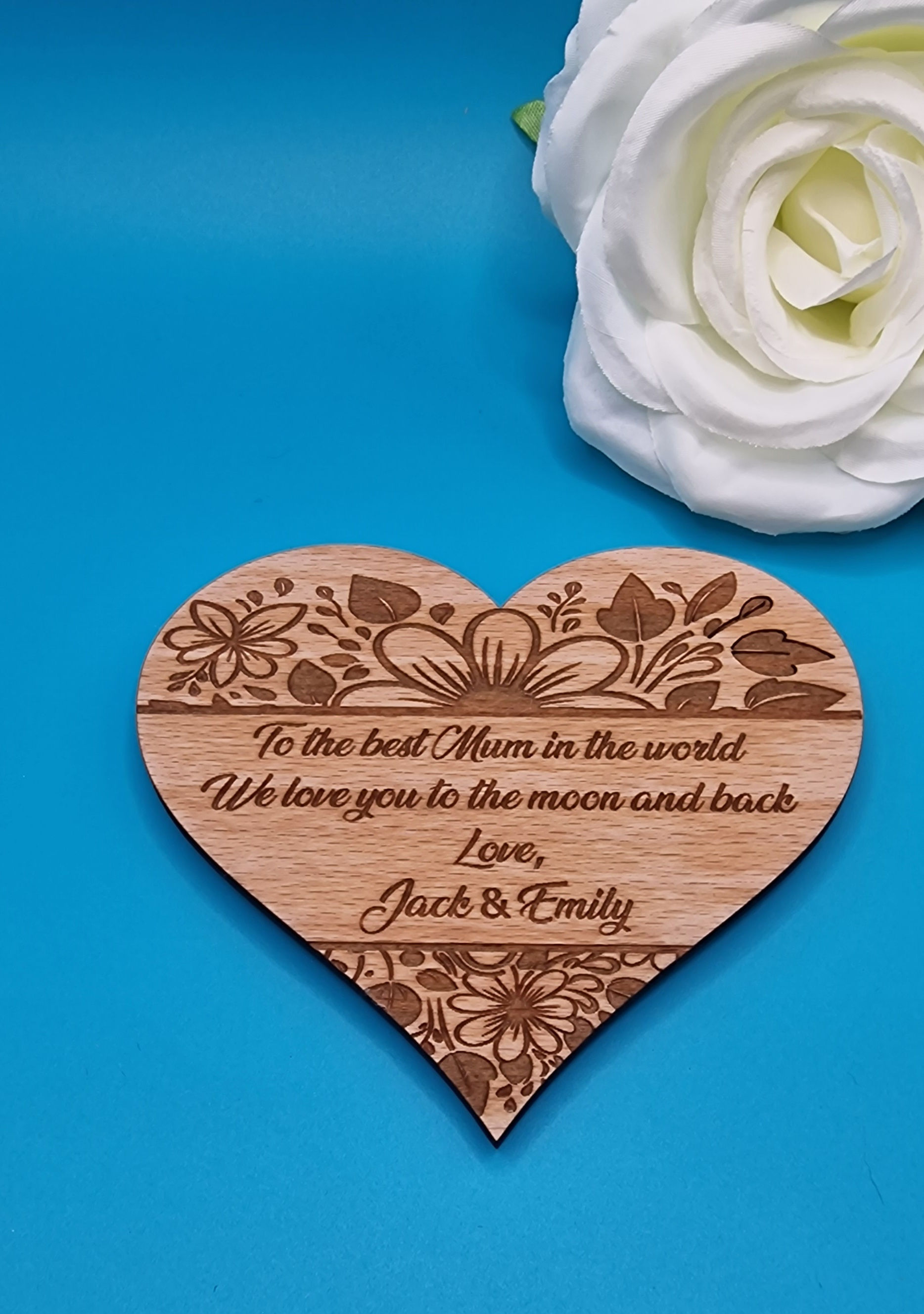 Personalised mothers day fridge magnet floral design