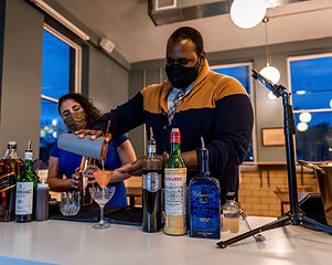 A charity cocktail class that was put on by Mindful Hospitality Group