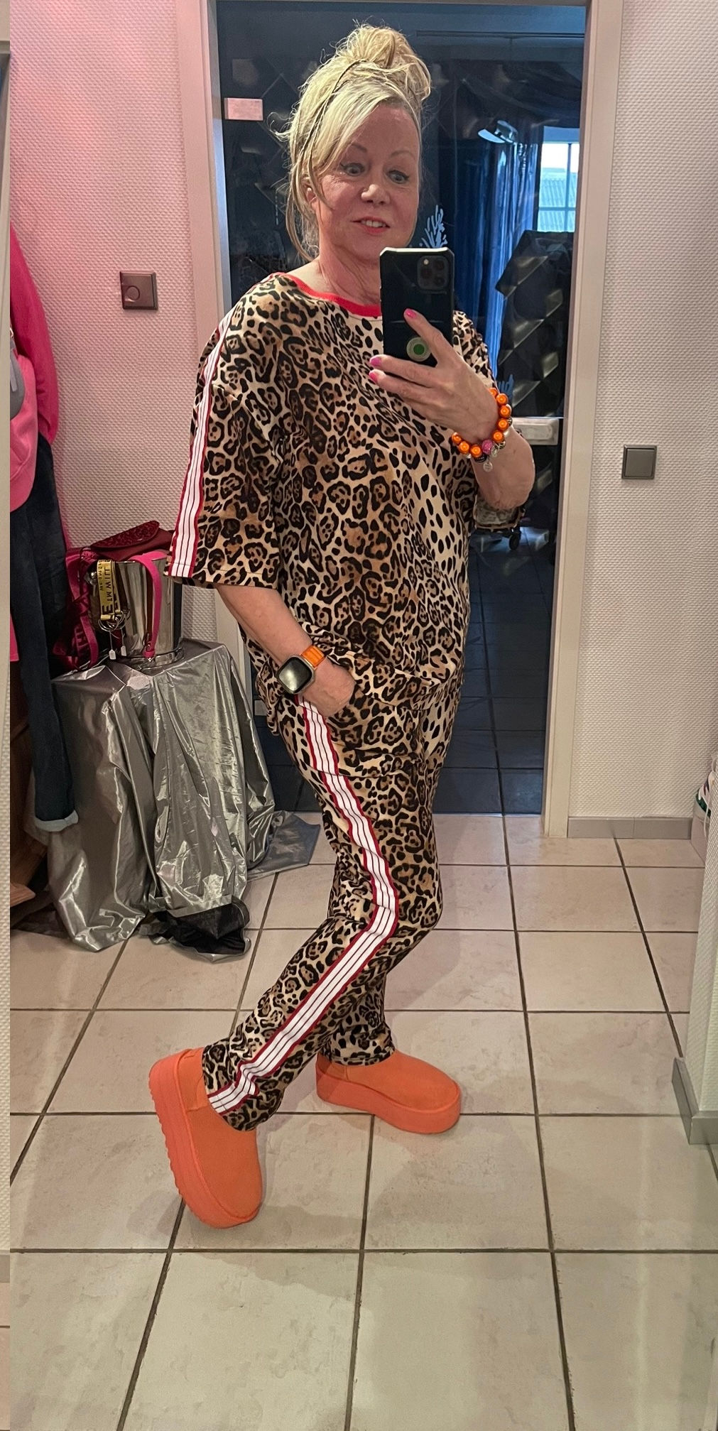 Oversize Leo Shirt mit Streifen 