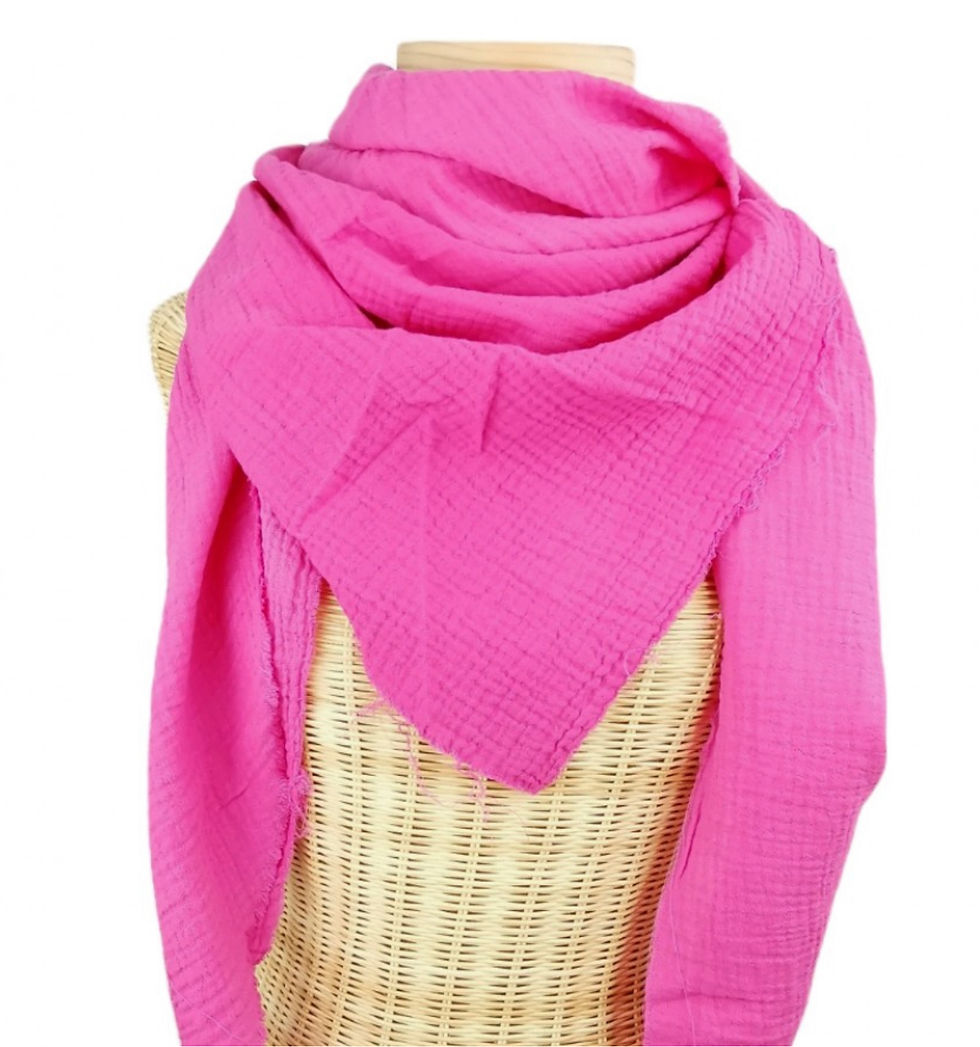 Miniaturbild: Musselin Dreieeckstuch Musselintuch colorblocking Modell „Dopamin Friends“