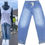 Miniaturbild: Jeans Wideleg Schluphose mit Fransen 