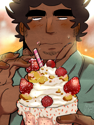 "Date" Amir, 2025, done on Medibang Paint.