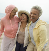 Three friends on an outing