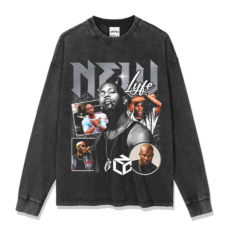 Miniatura: Cross-Border Retro Hip-Hop Dmx Earl Simmons Printed Short-Sleeved T-Shirt High S