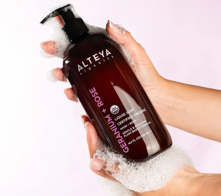 Miniaturbild: 2 Stück: BIO-FLÜSSIGSEIFE GERANIUM & ROSE 500 ML