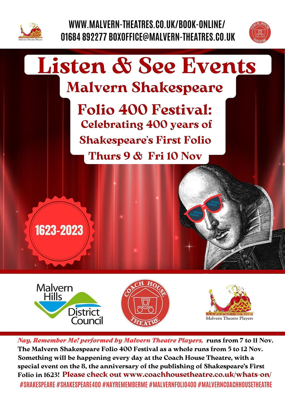 I will be offering two of my talks - Shakespeare and the Authorship Controversy on the 9th of November, after which Melting Pot Theatre will perform extracts from Hamlet, and on the 10th of November the talk will be Sahekspare Today: Exploring Shakespeare's Cultural Legacy and after which Melting Pot Theatre will perform extracts from and Macbeth.